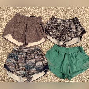 lululemon athletica Women's Speed up Shorts ( bundle of 4 ) X4